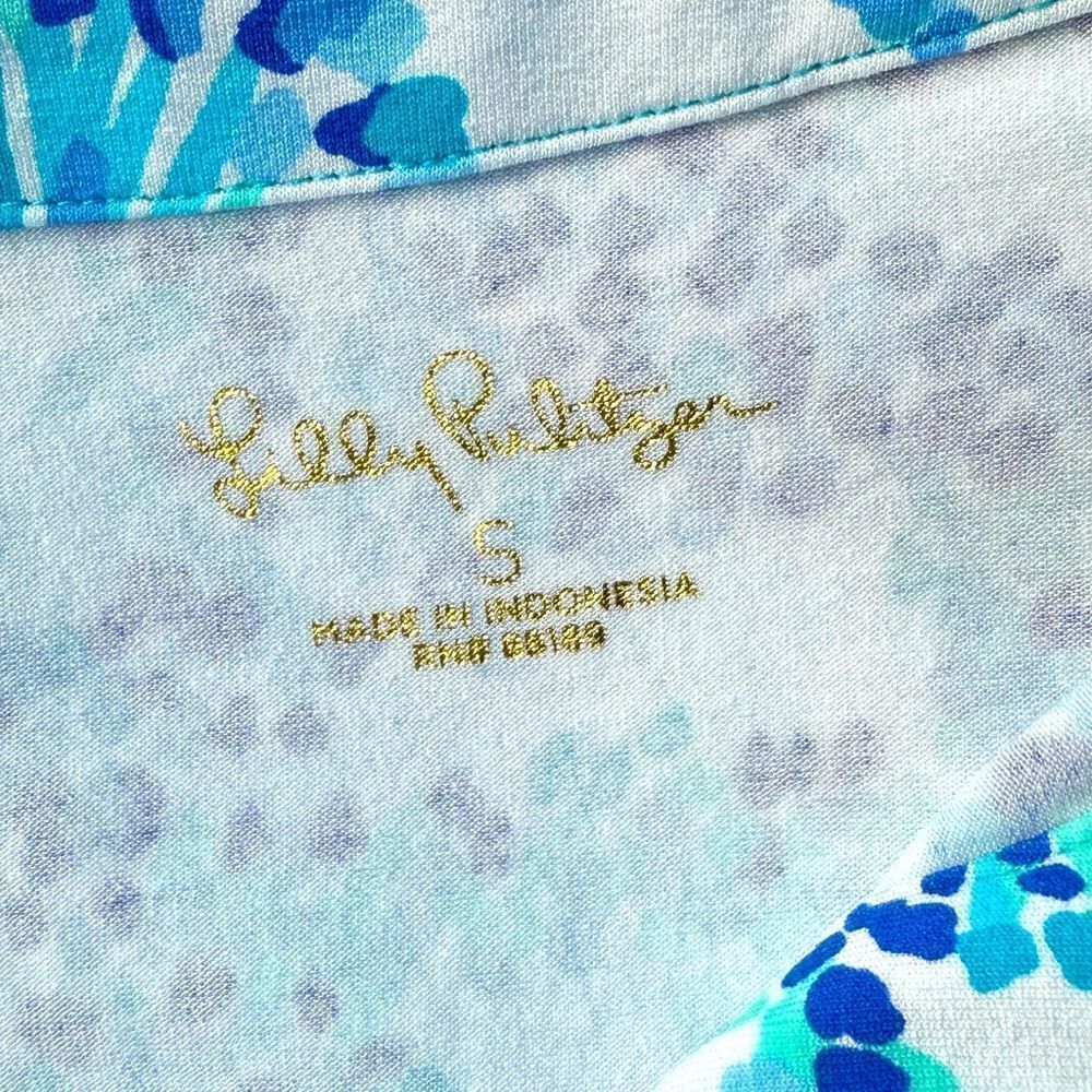 Lilly Pulitzer UPF 50+ Sophiletta Dress Turquoise Oasis Shell Me You Love Me - Picture 6 of 8